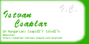 istvan csaplar business card